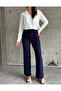 Lycra Crepe Trousers with Velcro Waist - 4