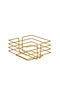 Matte Gold Oval Cornered Square Fruit and Vegetable Basket Kitchen Organizer Multi-Purpose Stainless Metal - 2