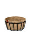 Black Oval Corner Bread Basket Bread Presentation Basket Macrame Multi-Purpose Stainless Metal - 2
