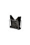 4-Piece Matte Silver Serving Presentation Set Napkin Holder Paper Towel Holder Bread Holder Trivet Stainless Metal - 5