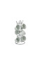 2-Piece Matte Silver Kitchen Organizer Set with Paper Towel Holder and 6-Compartment Cup Hanger in Stainless Metal - 3
