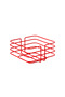 New Year's Red Square Basket - Multi-Purpose, Pointed Corner and Aburcuburluk Storage Basket Organizer - Metal - 2