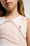 Girl's Crew Neck Wrap Embroidered Summer Regular Fit Cream Dress Us2064-C-V2 - 4