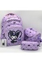 Character Patterned Primary School Bag 3-Piece Set Girl's Primary School Bag Powder - 2