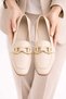Women's Double Eye Buckle Detailed Ballerina Flats Lightweight Comfortable Sole Daily Shoes Ballerina Flats - 6