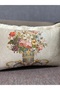 Cream Imported Silk Velvet - Rectangular Classic Floral Tasseled Sheath (Double Sided Pattern) - 4