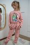 Girl's Tracksuit Set Glitter Girl Printed 8-12 Years, Dusty Rose - 3