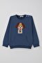 Baby Boy Tracksuit Set Cute Puppy Embroidered Kangaroo Pocket 9 Months-3 Years, Indigo - 6