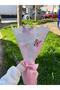 14-Piece Pink Butterfly Satin Rose Bouquet, Non-Fading Flower, Gift Bouquet for Lover & Friend - 4