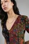 Floral Print V-Neck A-Line Mini Dress Ellie Collection - 4