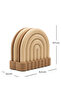 Rainbow Set of 4 Coasters (Pastel Brown - Beige Color) - 7