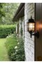 Nostalji̇ Black Luxury Garden Wall Lantern with Console Patio Camellia - 5