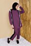 Women's Plum Striped Detail Pants Track Suit 8256 - 2