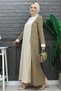 WOMEN'S MINK TWO COLOR Rhinestone DRESS T 8483 - 2