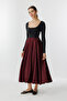Satin Princess Burgundy Skirt - 4