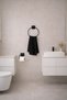 Adhesive Round Towel Holder Towel Rack and Toilet Paper Holder Practical Bathroom Set of 2 - 3