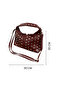 Oval Strap Soft Leather Women's Hand and Shoulder Bag with Staple Accessories - 6
