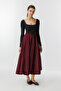 Satin Princess Burgundy Skirt - 7