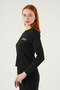 Black Crew Neck Pocket Embroidered Badi 8344A - 2