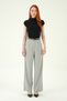 Gray Front Pleated Belt Piece Trousers 8399A - 2