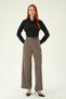 Mink Front Pleated Belt Piece Trousers 8399A - 3