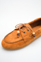 Women's Beaded Detailed Ballerina Flats Tan Suede - 5