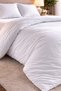 Double Size 150x200 Duvet Cover Set - Elastic and 100% Cotton White - 2