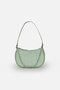 Parachute Fabric Floral Quilted, Faux Leather Detailed, Mint Green Girls' Baguette Shoulder Bag - 2