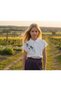 Girl's Embroidery Detailed White Shirt Comfortable Fit Wide Leg Pants 2-Piece Set - 5