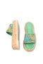 Flarelle Green Women's Natural Stone-Looking Colorful Beadwork Detailed Casual Comfortable Sole Stylish Slippers - 4