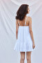 Strappy Mini Frill Dress White - 5