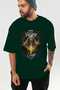 Viking Mythology 15 Pre-Printed Green Oversize T-Shirt Men Women Cotton Crew Neck Tee Shirt - 6