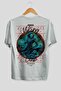 Loke Back Printed White Oversize T-Shirt Men Women Cotton Crew Neck T-Shirt - 2