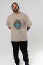 Yggdrasil Front Printed Beige Oversize T-Shirt Men Women Cotton Crew Neck Tshirt - 7