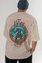 Hrungnir Back Printed Beige Oversize T-Shirt Men's Women's Cotton Crew Neck T-Shirt - 6