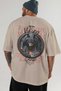 Viking Mythology 28 Back Printed Beige Oversize T-Shirt Men Women Cotton Crew Neck T-Shirt - 5