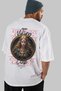Freya Back Printed White Oversize T-Shirt Men's Women's Cotton Crew Neck T-Shirt - 7