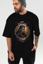 Viking Mythology 2 Pre-Printed Black Oversize T-Shirt Men Women Cotton Crew Neck T-Shirt - 7