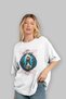 Baldur Front Printed White Oversize T-Shirt Men Women Cotton Crew Neck Tshirt - 4