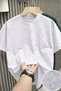 Shine White Glitter Short Sleeve Oversize T-Shirt - 2