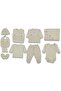 Men's 10-Piece Hospital Outfit Set with Fish Pattern Straps - 100% Cotton - 2