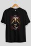 Viking Mythology 4 Pre-Printed Black Oversize T-Shirt Men Women Cotton Crew Neck T-Shirt
