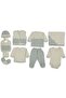 Men's 10-Piece Hospital Outfit Set with Fish Pattern Straps - 100% Cotton - 2
