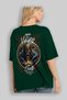 Odin 2 Back Printed Green Oversize T-Shirt Men's Women's Cotton Crew Neck T-Shirt - 4