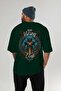 Surtr Back Printed Green Oversize T-Shirt Men Women Cotton Crew Neck T-Shirt - 5