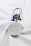Seven Chakra Evil Eye Beaded Steel Plate Ayet'El Kürsi Felak Nas İhlas Keychain - 7