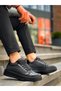 Uslucan Alişveri̇ş Kb-X46 Kuback Black Patent Leather High Black Sole Casual Sports Shoes