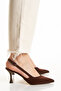 Women's Pointed Toe Open Back Buckle Elegant Stiletto Heeled Shoes