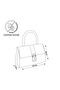 Women's Hand and Shoulder Bag with Black Leather Accessories - 5