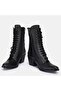 LARGE NUMBER WOMEN'S GENUINE LEATHER BOOTS 41-42-43-44-BLACK LEATHER - 4
